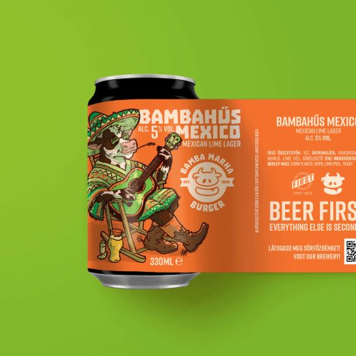 FIRST Craft Beer & Bamba Marha burger limeos mexikói lager bambahűs világos sör