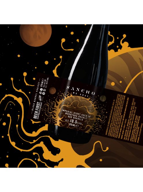 Sancho whiskyhordóérlelt imperial fekete FIRST stout sör