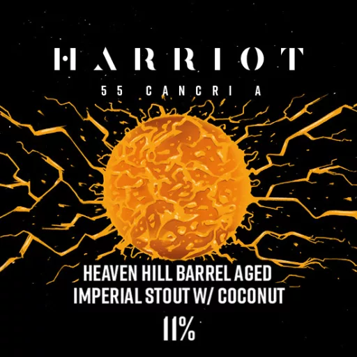 harriot heaven hill bourbon whisky hordóérlelt first craft beer barrelaged fekete imperial stout sör kókuszos ízesítéssel