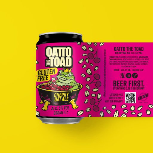 Oatto The Toad gluténmentes GoFit meggyes gyümölcsös sör