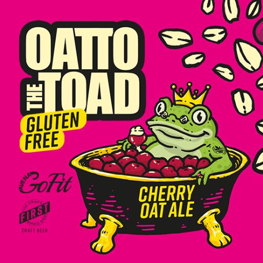 Oatto The Toad gluténmentes GoFit meggyes gyümölcsös sör