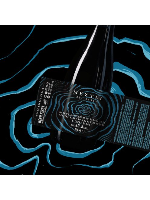 Meztli whiskyhordóban érlelt imperial FIRST fekete stout sör