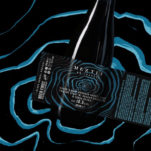 Meztli whiskyhordóban érlelt imperial FIRST fekete stout sör