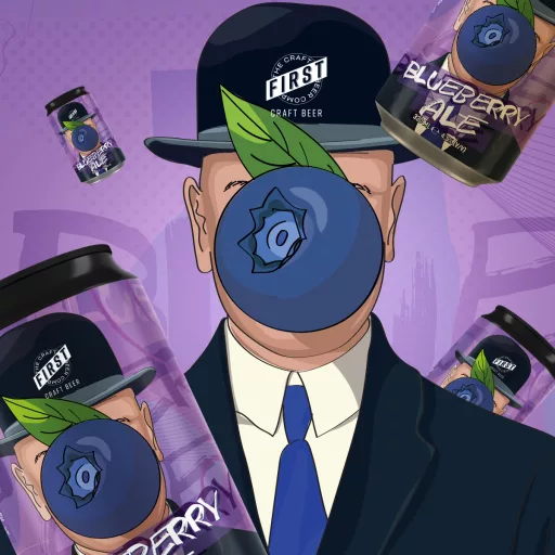 Blueberry Ale áfonyás dobozos FIRST búzasör