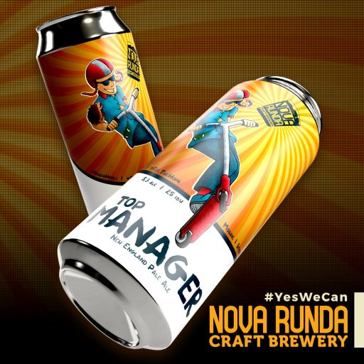 Nova Runda horvát világos IPA top manager dobozos sör