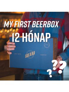   My FIRST BeerBox előfizetés pólóval - 12 hónap + ingyenes szállítás + 10 fős sörfőzdetúra