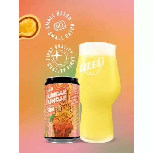 Sundae Fundae: Banana, Mango, Coconut, Apricot, Tangerine (4.5%)