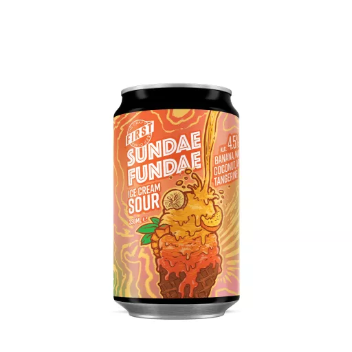 Sundae Fundae: Banana, Mango, Coconut, Apricot, Tangerine (4.5%)