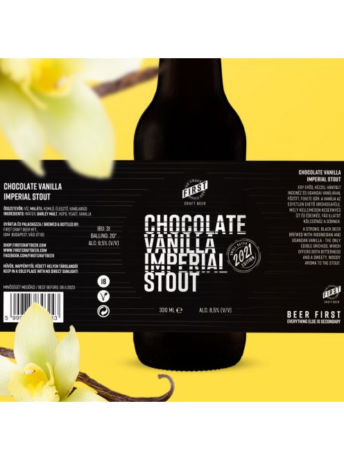 Chocolate Vanilla Imperial Stout (8.5%) - 0.33 L bottle