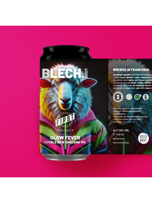 Glow Fever x BLECH.BRUT (7.8%) - 0.44 L dobozos