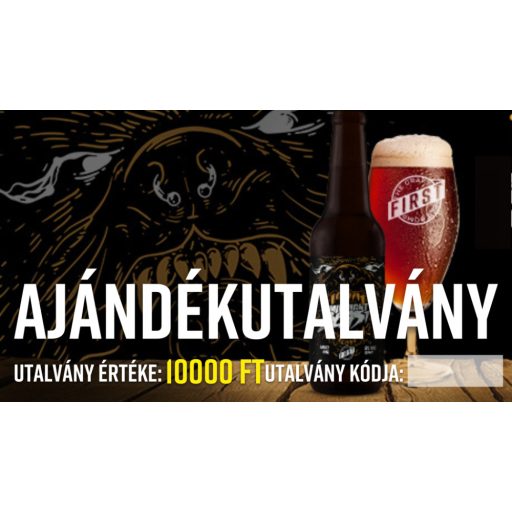 levásárolható ajándékutalvány a webshopra 10000 ft értékben