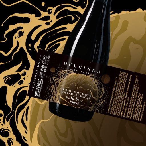 dulcinea whiskyhordóban érlelt fekete FIRST stout sör