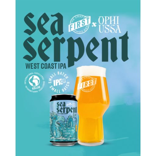 Sea Serpent kollab West Coast IPA világos dobozos India Pale Ale sör