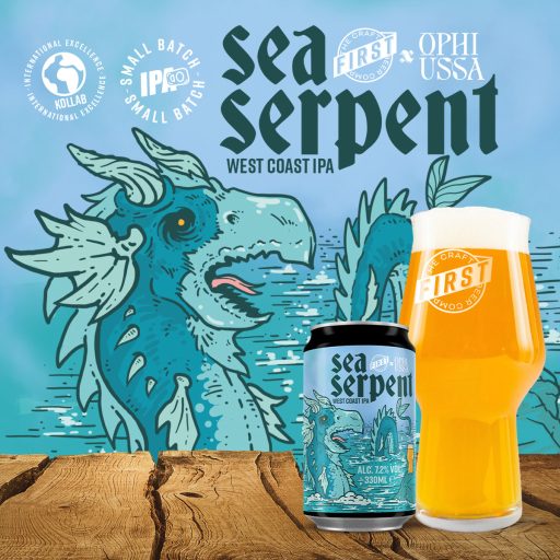 Sea Serpent kollab West Coast IPA világos dobozos India Pale Ale sör