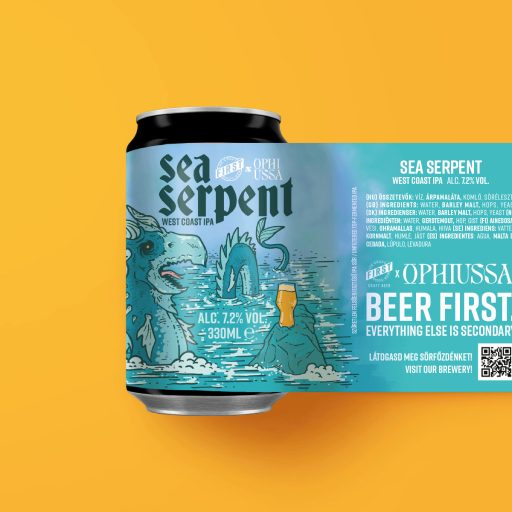 Sea Serpent kollab West Coast IPA világos dobozos India Pale Ale sör