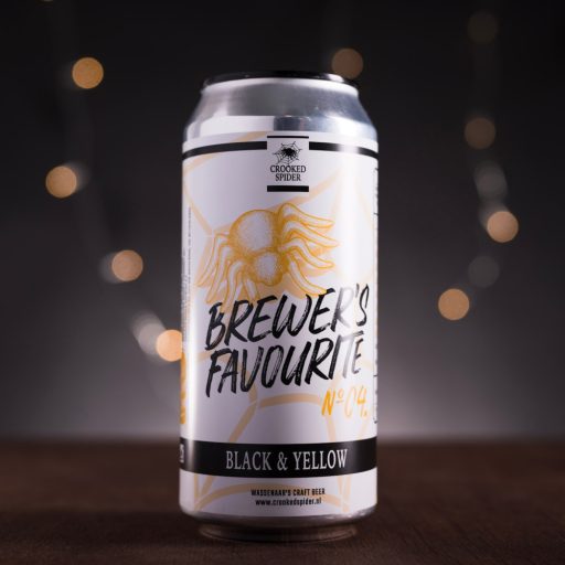 Brewer's Favourite  No.4: Black & Yellow - 0.44 L dobozos (Crooked Spider - NL)