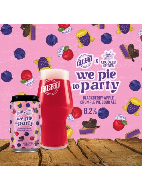 We Pie To Party x CROOKED SPIDER (8%) - 0.33 L dobozos