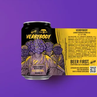 verbybody FIRST blonde ale világos kollab sör citromos verbénával