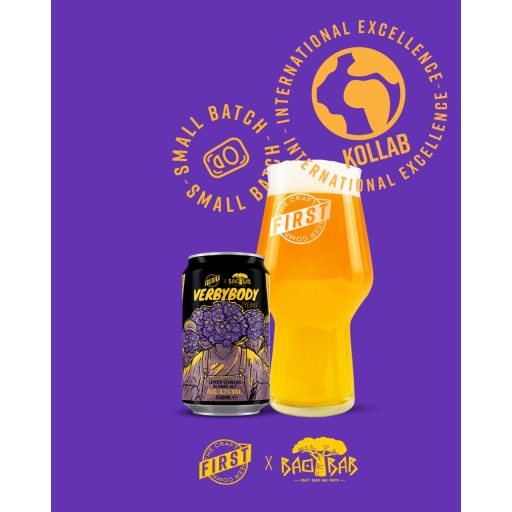 verbybody FIRST blonde ale világos kollab sör citromos verbénával