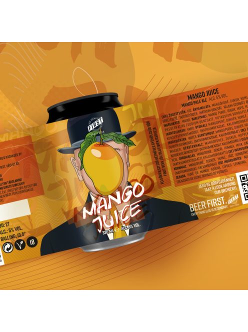 Mango Juice (5%) - 0.33 L dobozos