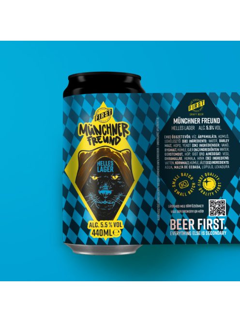 Münchner Freund világos helles lager FIRST sör