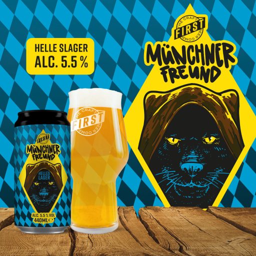Münchner Freund világos helles lager FIRST sör