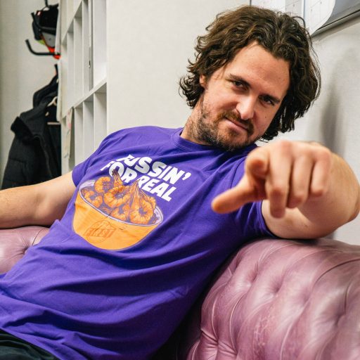 FIRST Craft Beer bussin for real dupla IPA logós férfi lila póló