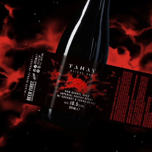 Tahay rumoshordóban érlelt imperial fekete FIRST stout sör