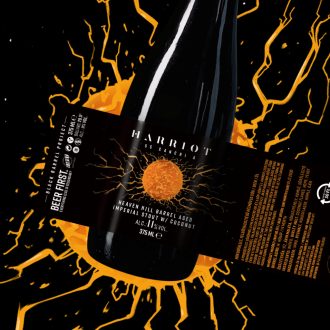 harriot heaven hill bourbon whisky hordóérlelt fekete first craft beer barrel aged imperial stout sör kókusszal ízesítve