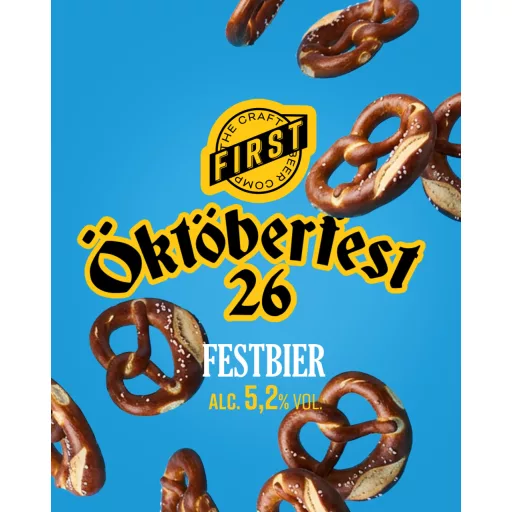 Öktöberfest világos alsóerjesztésű festbier típusú FIRST Craft Beer lagersör