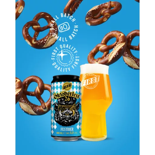 Öktöberfest világos alsóerjesztésű festbier típusú FIRST Craft Beer lagersör
