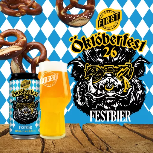 Öktöberfest világos alsóerjesztésű festbier típusú FIRST Craft Beer lagersör